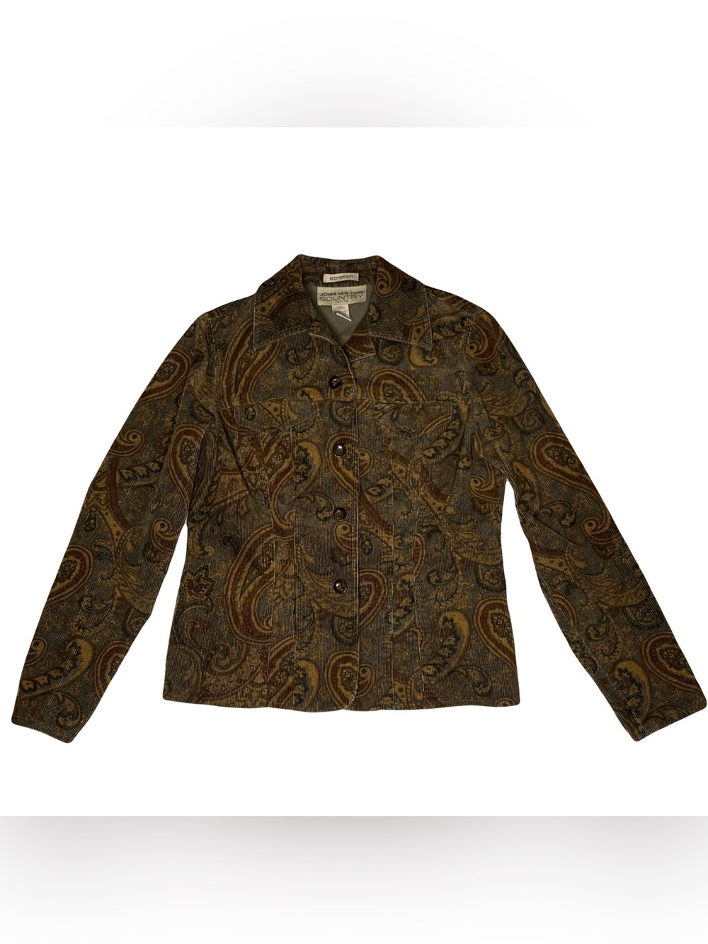 Jones New York Paisley Tapestry Jacket Dark Academia Vintage Heritage Blazer